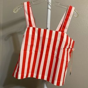 Ban.do Red & Ivory Stripe Tank - NWT!